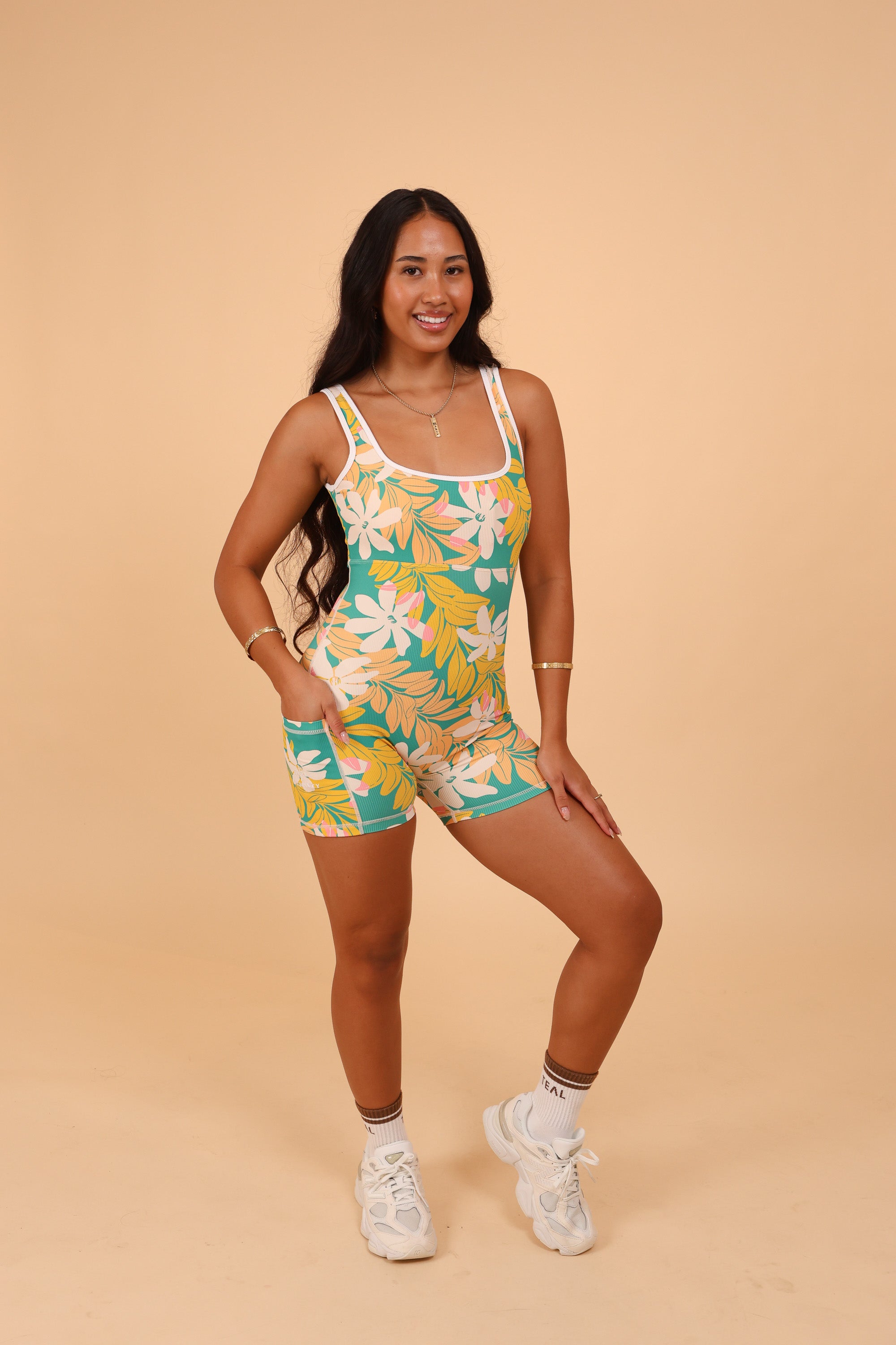 Lexbreezy Jumpsuit With Trim | Tiare Maile Teal ABT X LBH