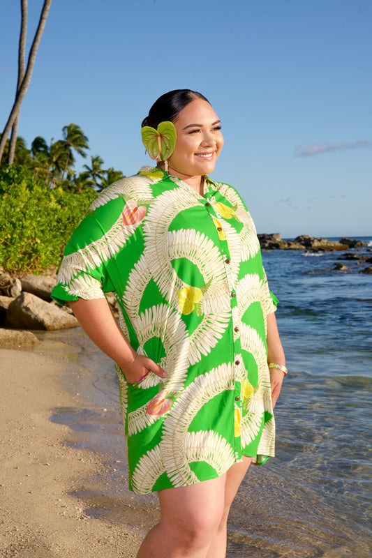 Aloha Button Down Dress | Ginger Lei