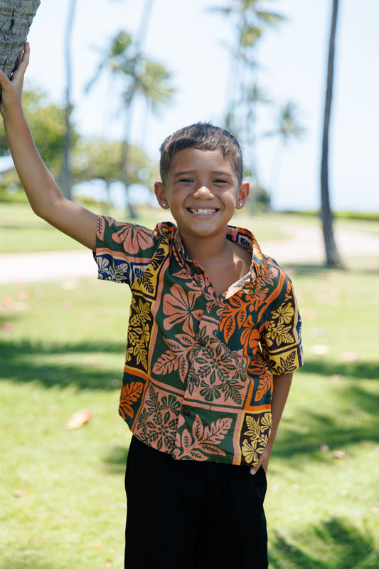 Keiki Boys Aloha Shirt | Anuenue Quilt
