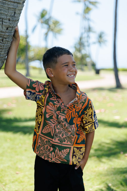 Keiki Boys Aloha Shirt | Anuenue Quilt