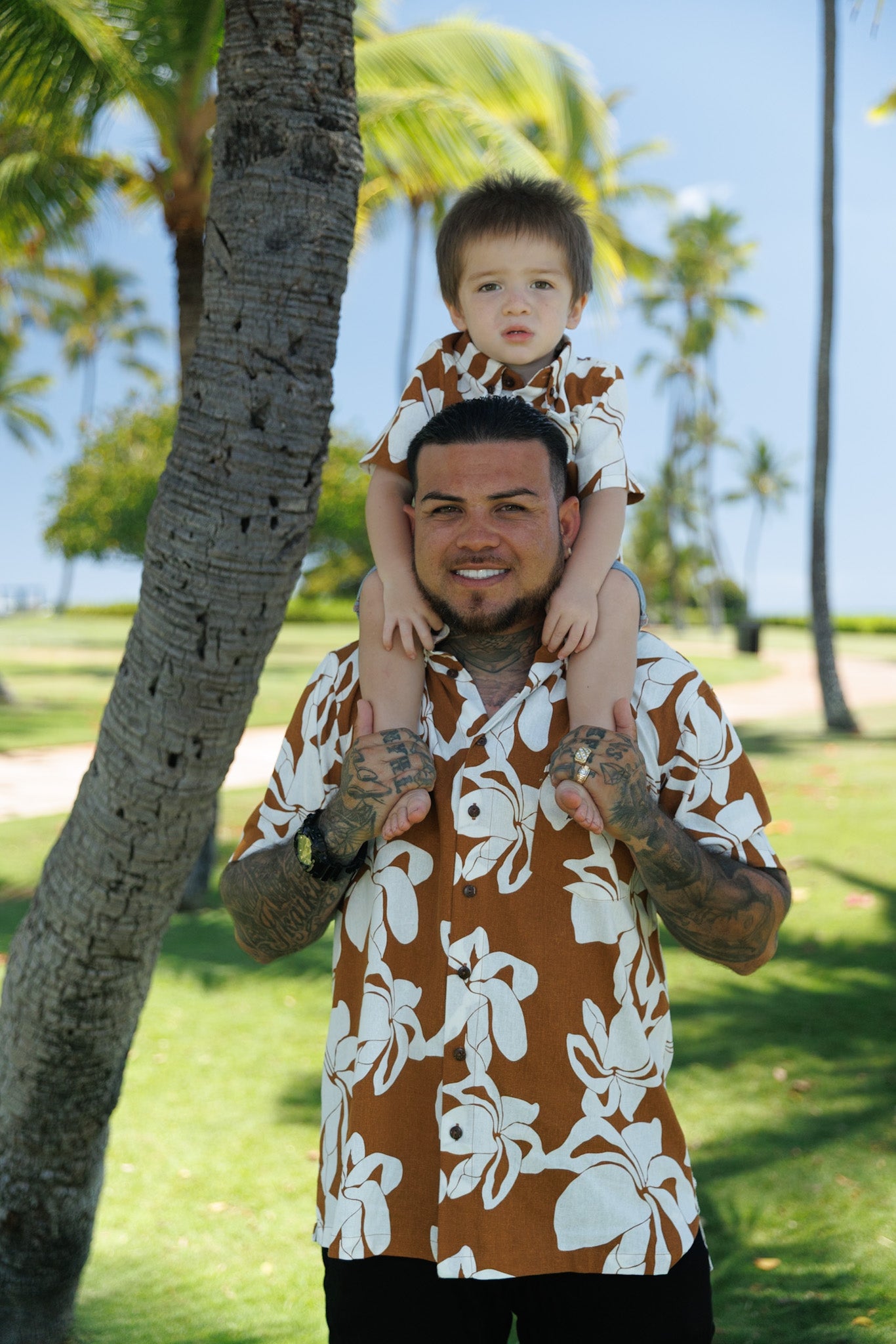 ALOHA-KINGヘザーブラウン Men's Aloha Shirt | Men's Clothing | Lexbreezy Hawaii – LexBreezy