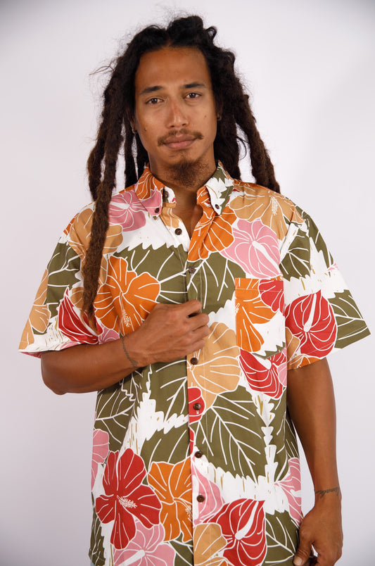 Men's Full Button Down Aloha Shirt | Island Vintage Tropical