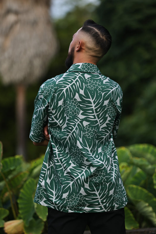 Men's Aloha Shirt | Green Ulu