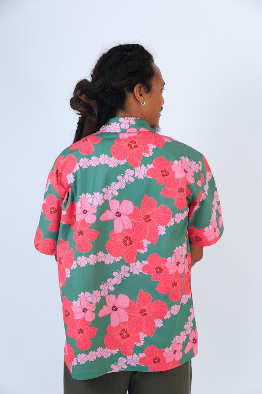 Men's Aloha Shirt Full Button Down | Pua Kala Lei Forest