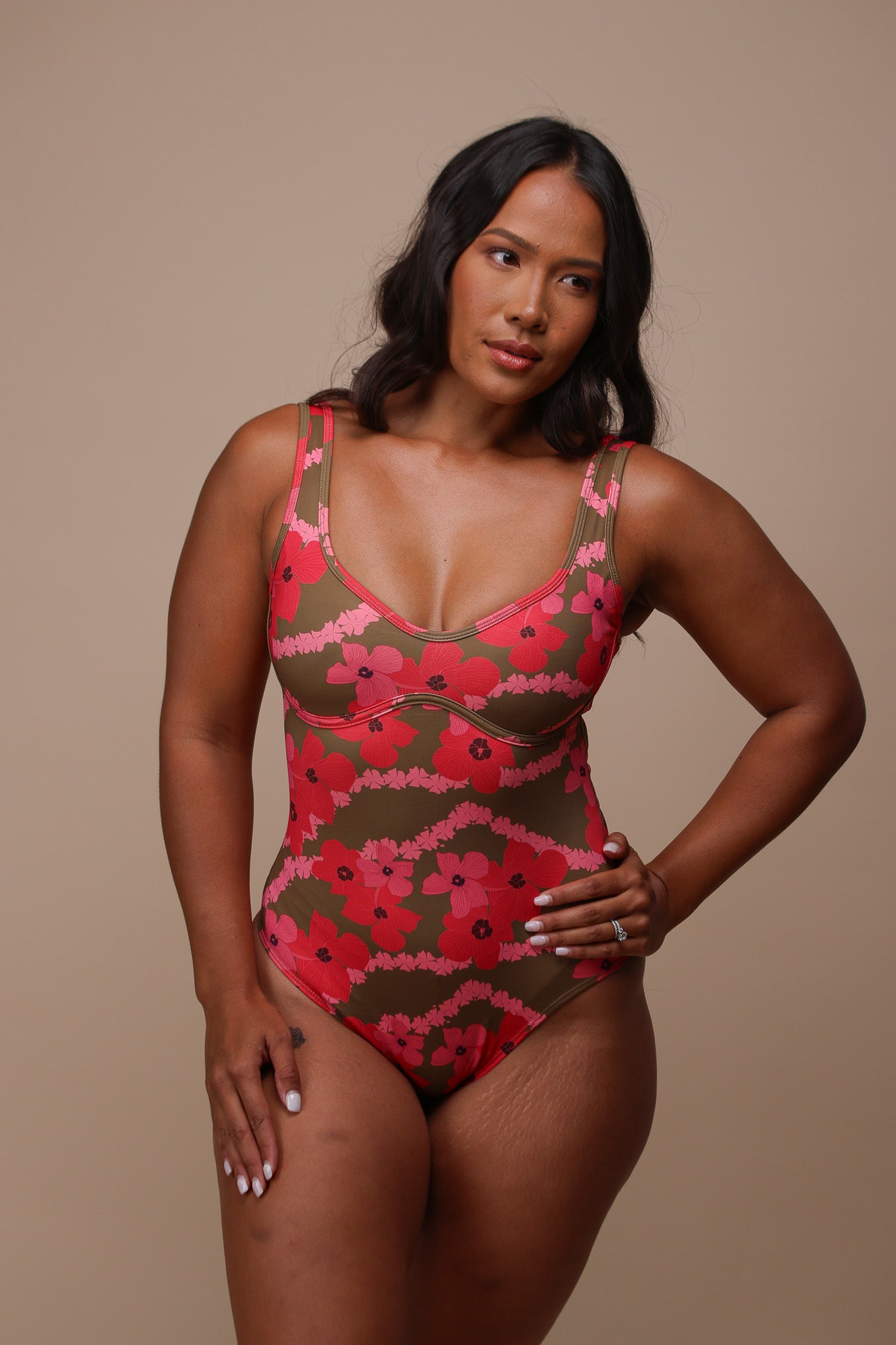 Aura Bodysuit | Pua Kala Lei Mocha ABT x LBH – LexBreezy Hawaii