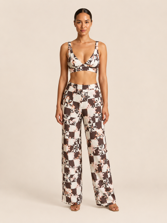 Women Pants | Checkered Tiare Syrup