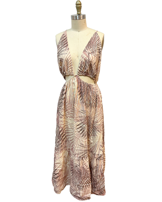 Tori Maxi Dress | Loulu Palm Grey (KALA MAI)