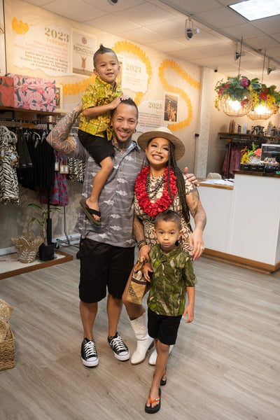 Keiki Boys Aloha Shirt | Heliconia Tribal Forest – LexBreezy Hawaii