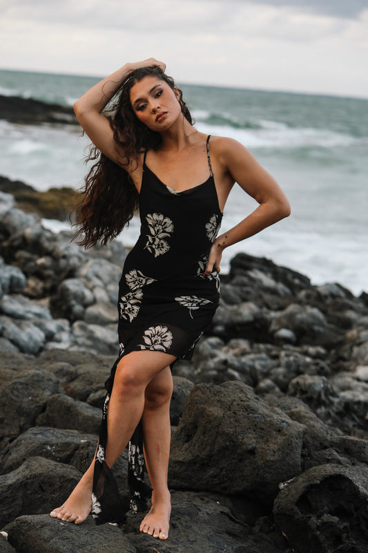 Graceful Mesh Dress | Ohia Floral Shadow