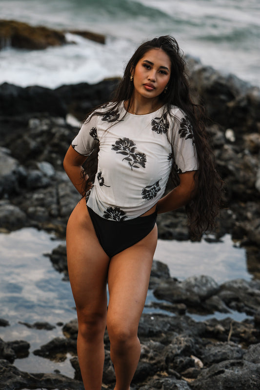 Graceful Mesh Top | Ohia Floral Bright