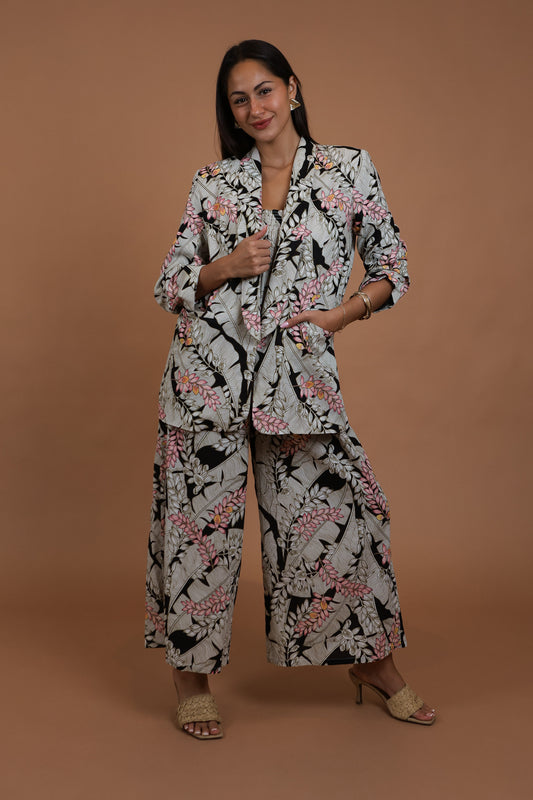 Blazer Cardigan | Shell Banana Black