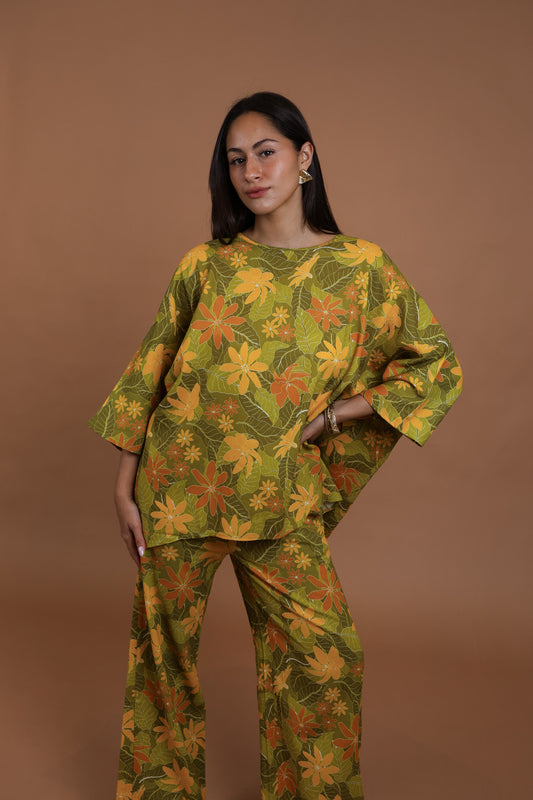 Makuahine Blouse | Kula Gardenia Green
