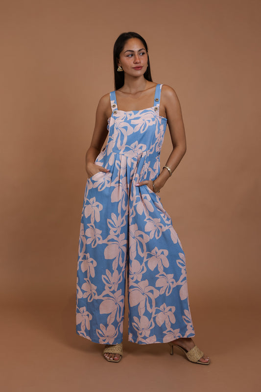 Bridget Overall Jumper | Puakenikeni Blue