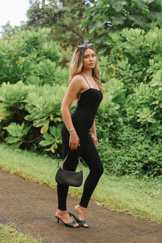 Island Girl Long Jumper| Summer Basics Black