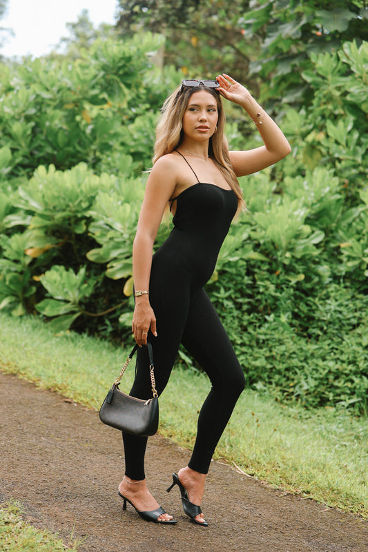 Island Girl Long Jumper| Summer Basics Black