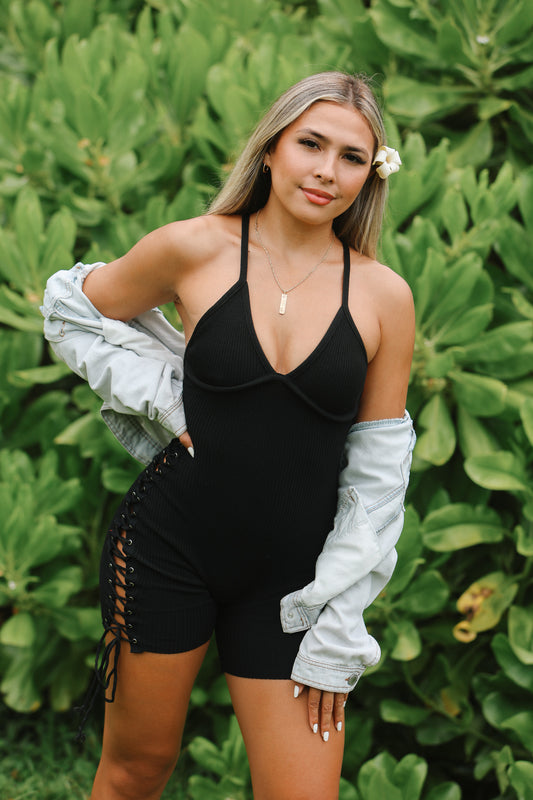 Hot Girl Short Jumper| Summer Basics Black
