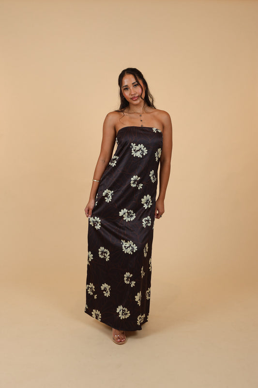 Wahine Slip Dress | Naupaka Brown