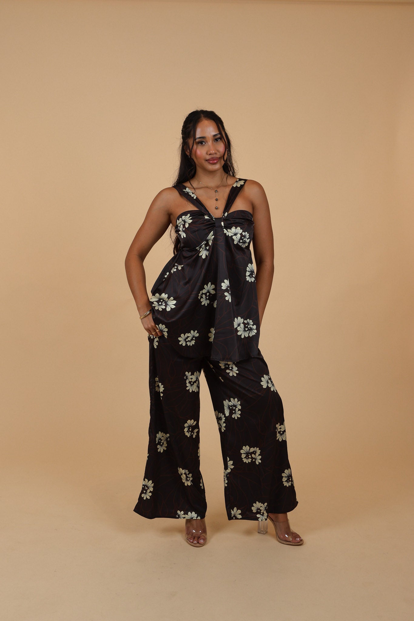 パンツ W double polyester pants <size>2 OVY Women's TwoTweny Pants - Red in Color - size 36 - Polyester