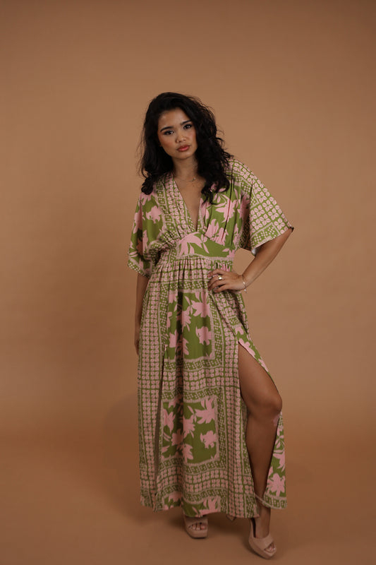 Leilani Dress | Boutique Pink/Green
