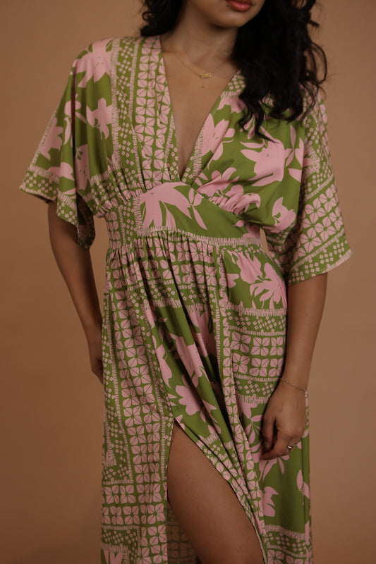 Leilani Dress | Boutique Pink/Green