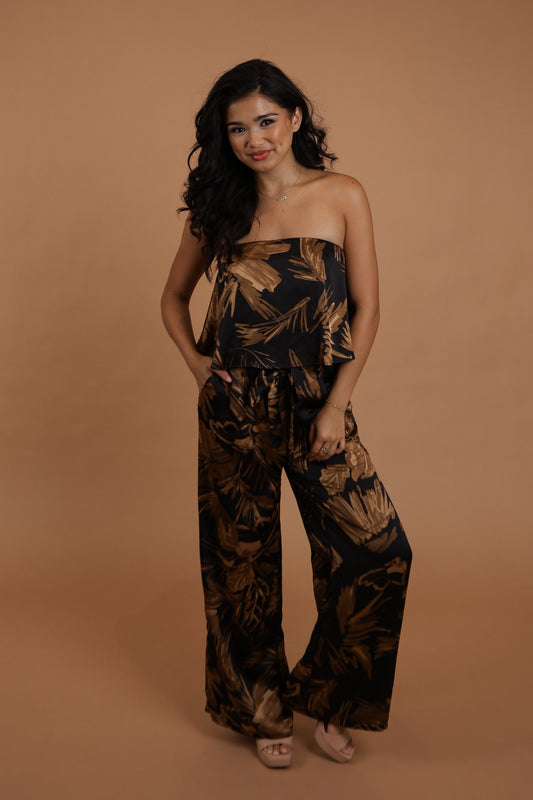 Lele Jumpsuit | Boutique Black/Brown