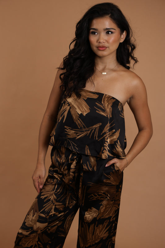 Lele Jumpsuit | Boutique Black/Brown