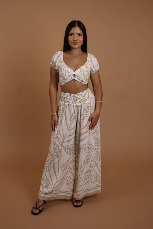 Kilinahe Two-Piece Set | Boutique Brown/White