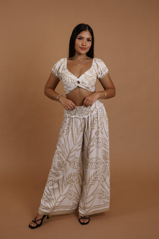 Kilinahe Two-Piece Set | Boutique Brown/White