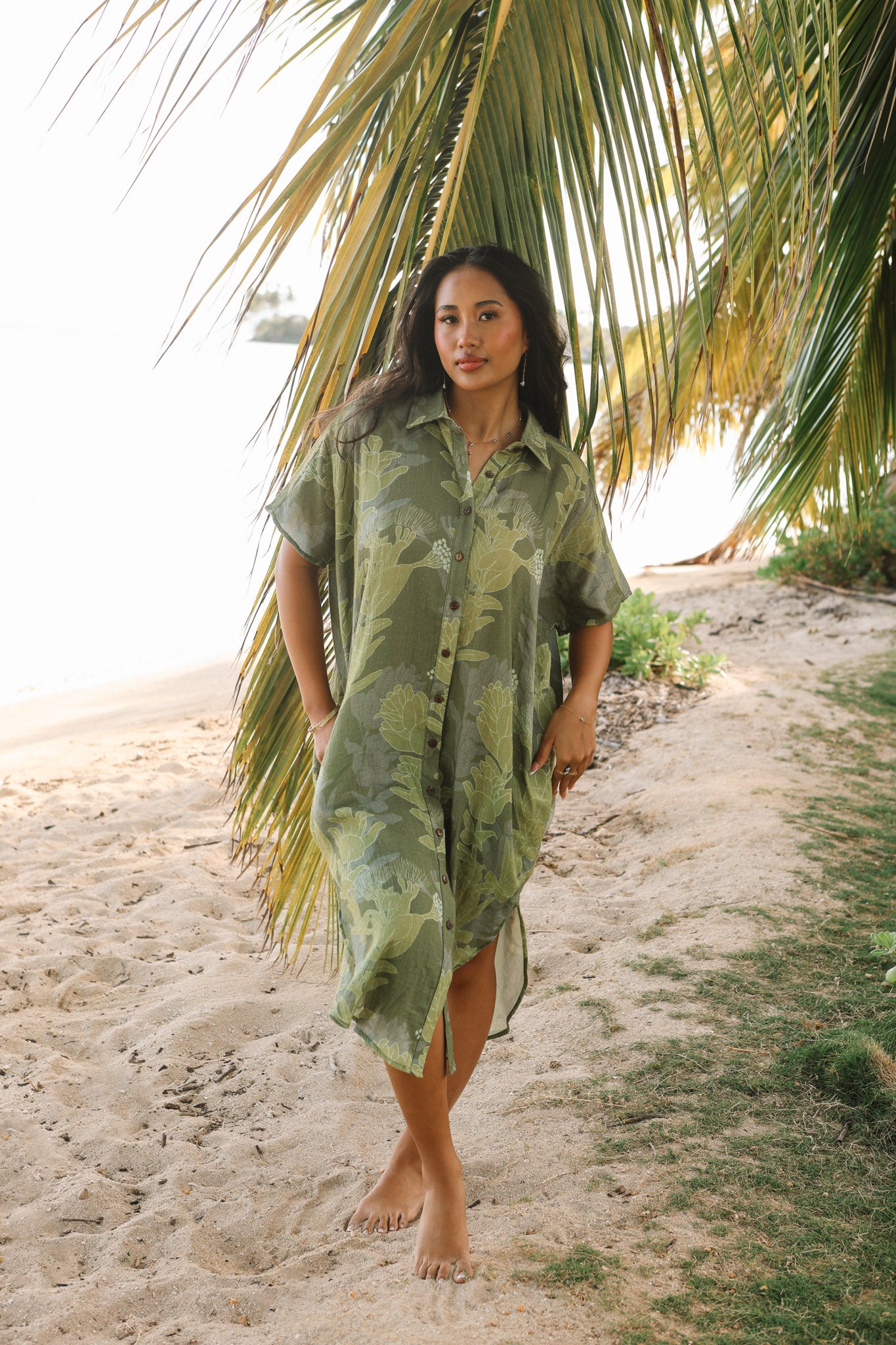 ワンピース HUECLOSET Melody Balloon Shirt One Piece Lexbreezy Hawaii | Hawaiian Print Dress | Aloha Shirts