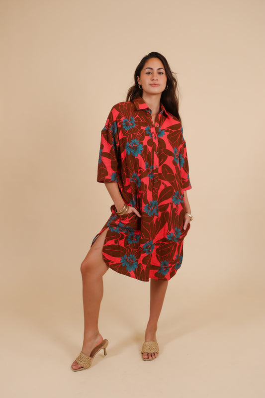 Kira Long Dress | Naupaka Red (BLACK FRIDAY / KALA MAI)