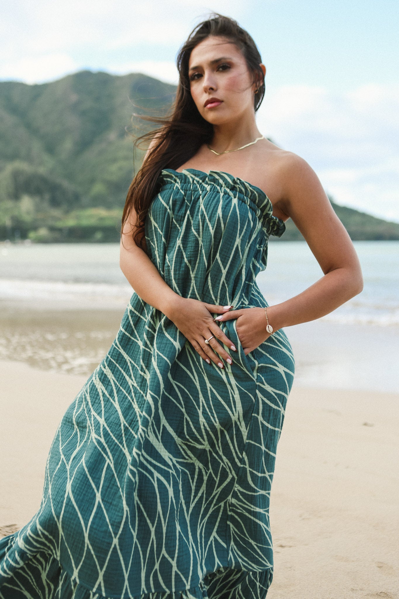 Pomaika'i Dress | Upena Green – LexBreezy Hawaii