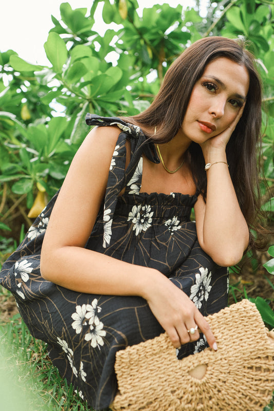 Keahe Short Dress | Naupaka Brown