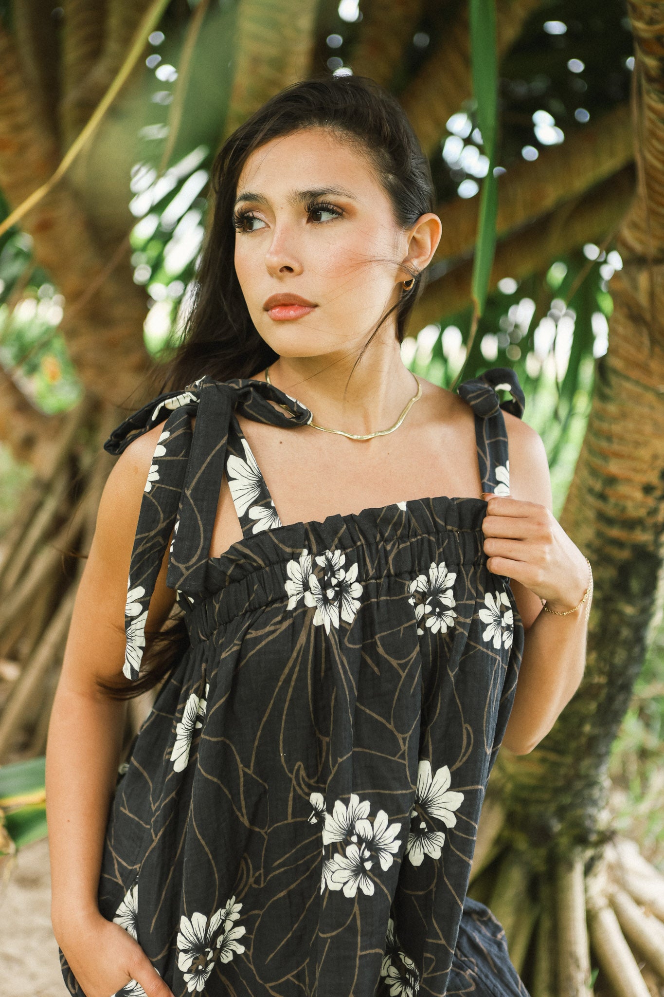 Keahe Short Dress | Naupaka Brown – LexBreezy Hawaii