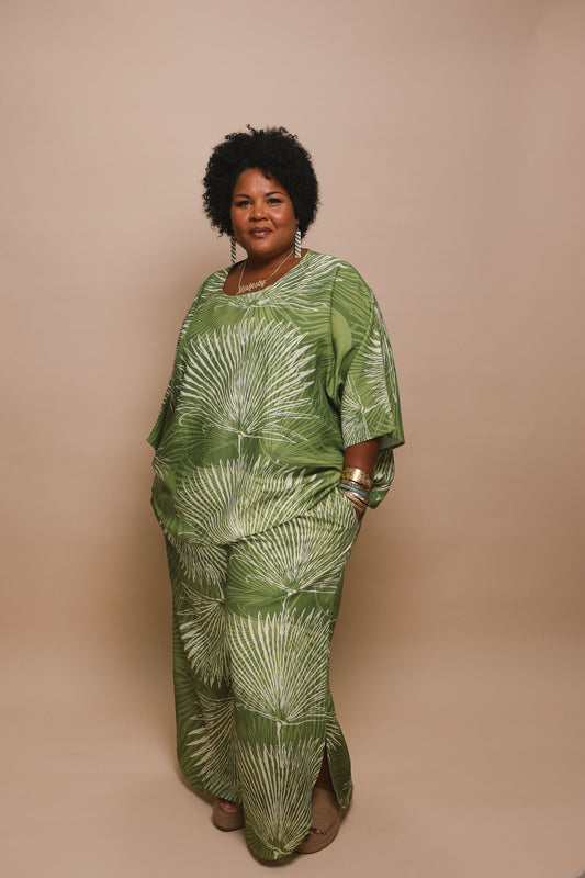 Makuahine Blouse | Loulu Palm Green