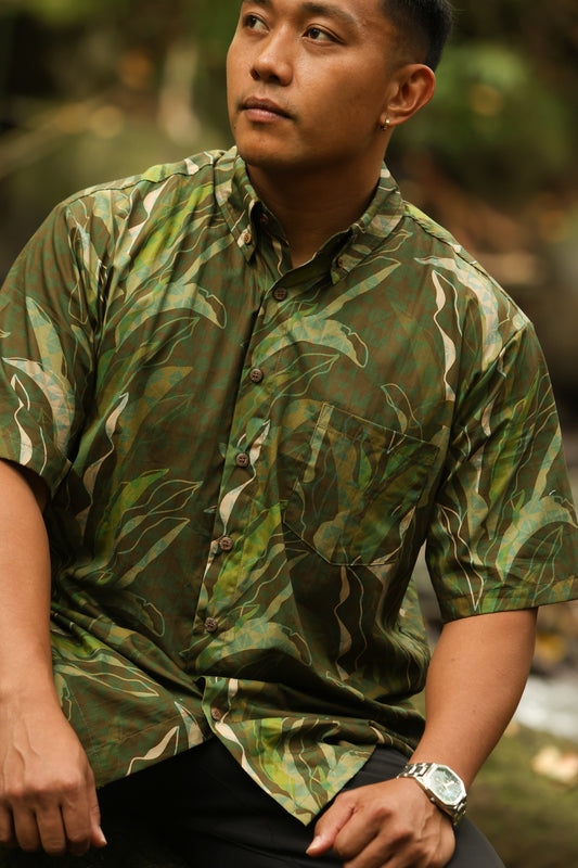 Men's Aloha Shirt | Heliconia Tribal Forest