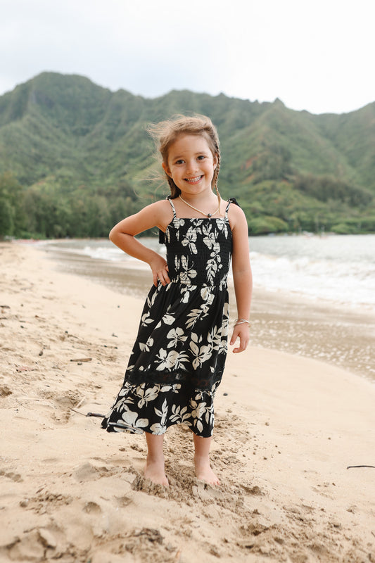 Keiki Nohea Dress | Pua ʻOkika Black