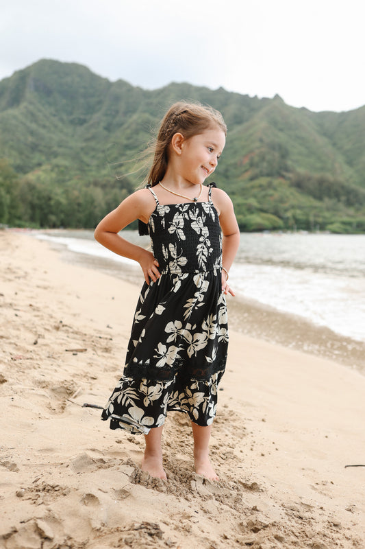 Keiki Nohea Dress | Pua ʻOkika Black