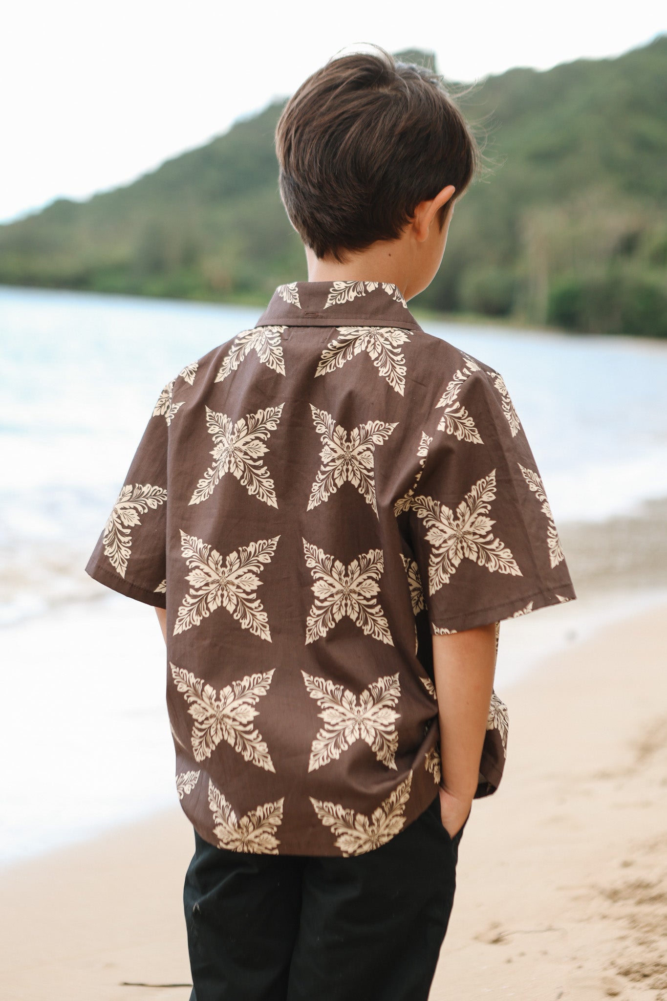 Keiki Boys Aloha Shirt | Heirloom Kukui Nut – LexBreezy Hawaii