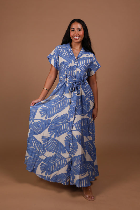 Aouli Dress | Boutique Blue/White