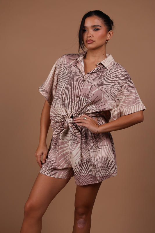 Summer Shorts Set | Loulu Palm Grey