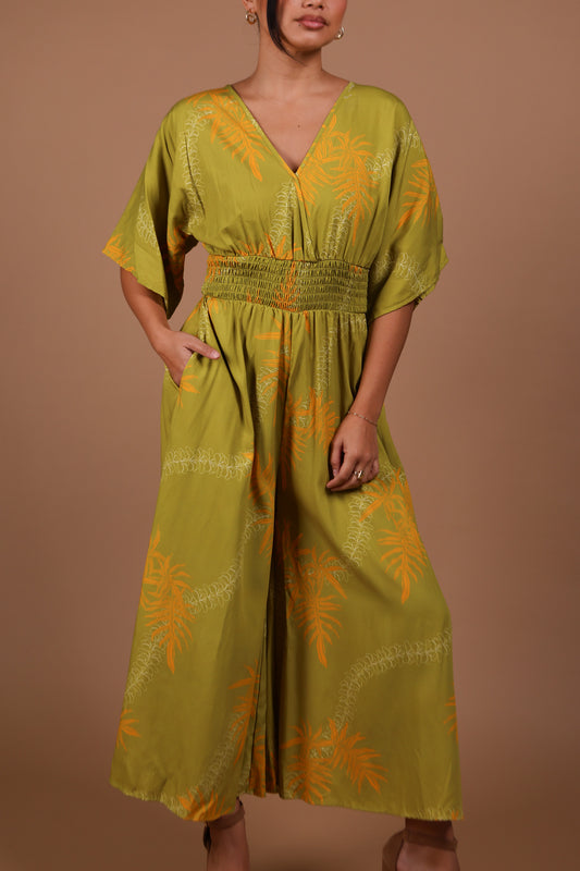 Vacay Long Jumpsuit | Lauae Green