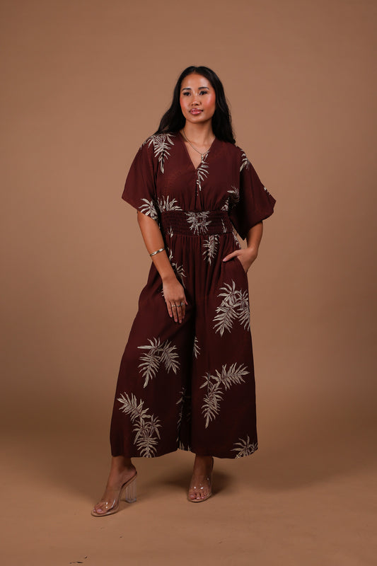 Vacay Long Jumpsuit | Lauae Brown