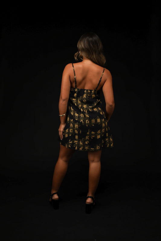 Tita Dress | Palaka Fern Black