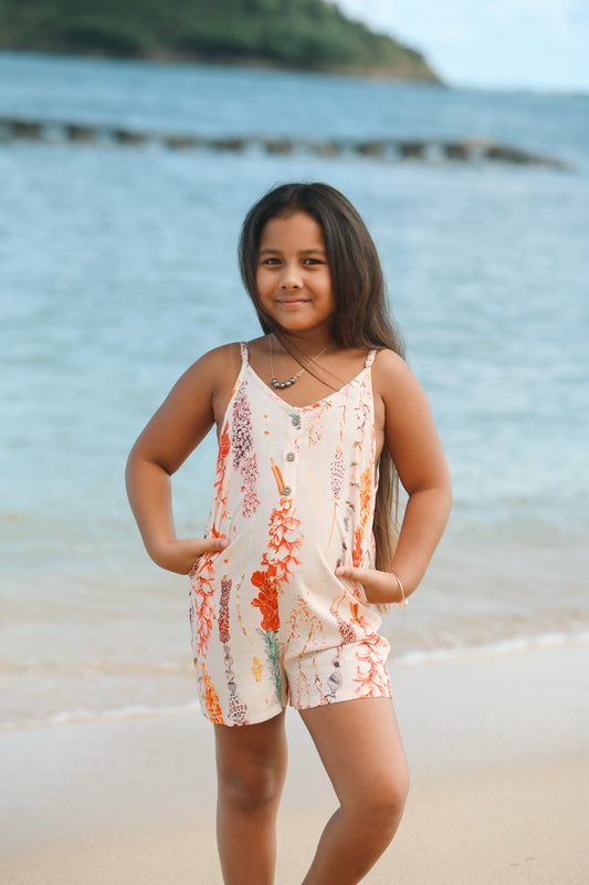Keiki Noe Romper | Aloha Heirloom Lei