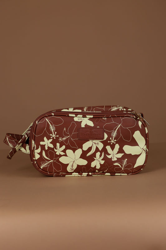Toiletry Bag | Hibiscus Brown