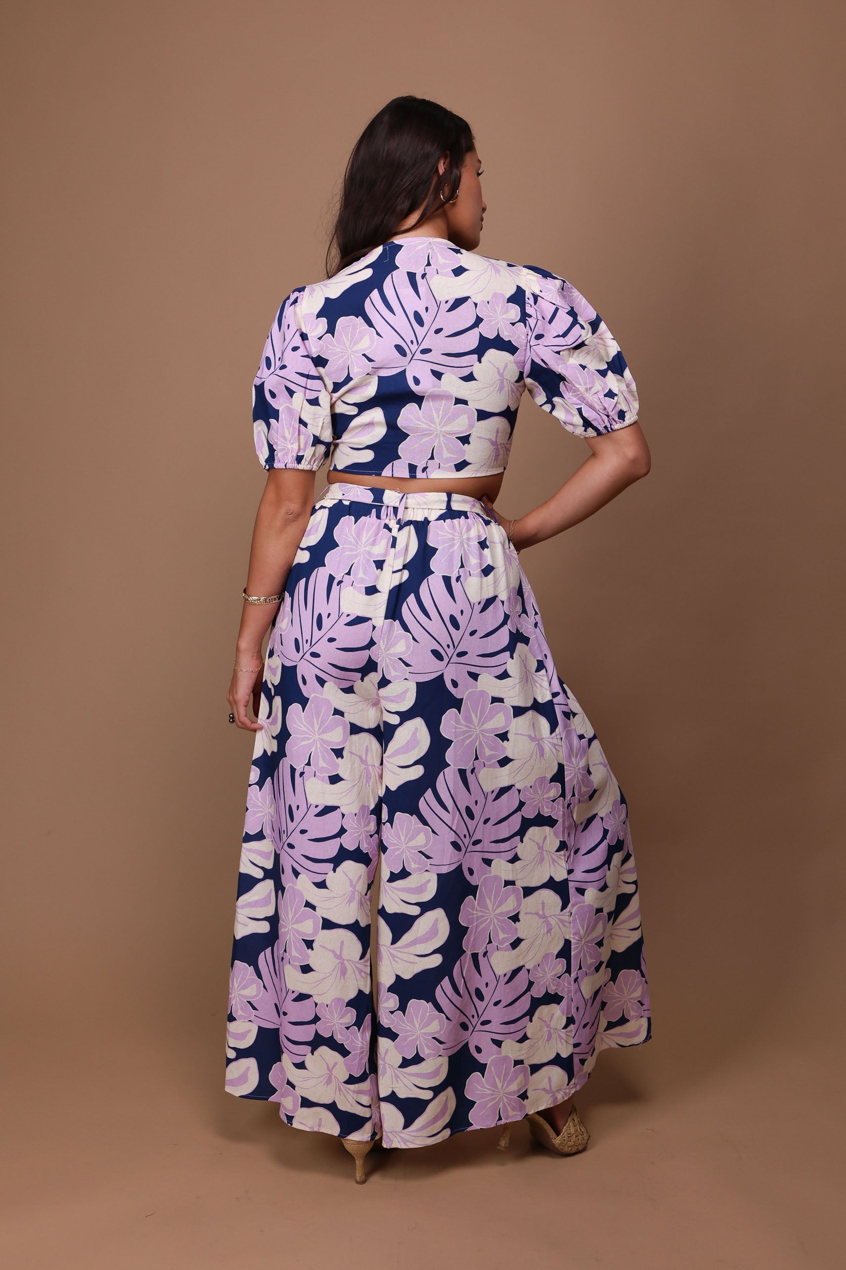 Breezy Resort Set BOTTOM ONLY | Monstera Purple (KALA MAI