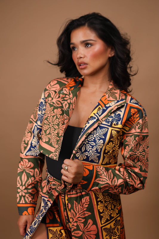 Cropped Denim Jacket | Anuenue Quilt