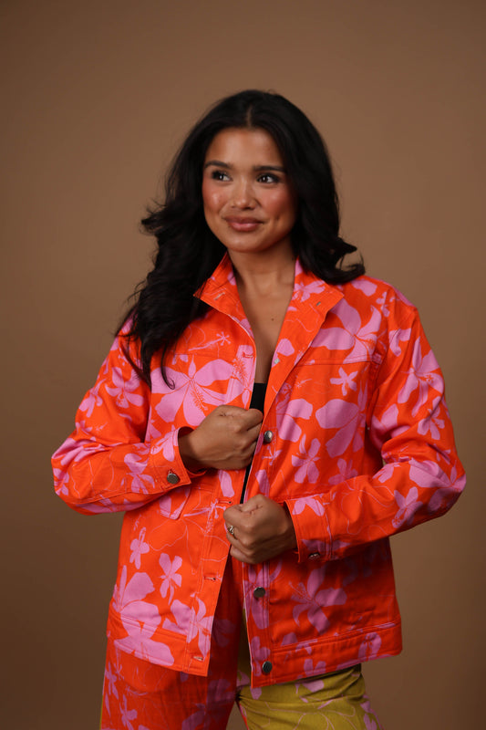 Denim Jacket | Hibiscus Clay
