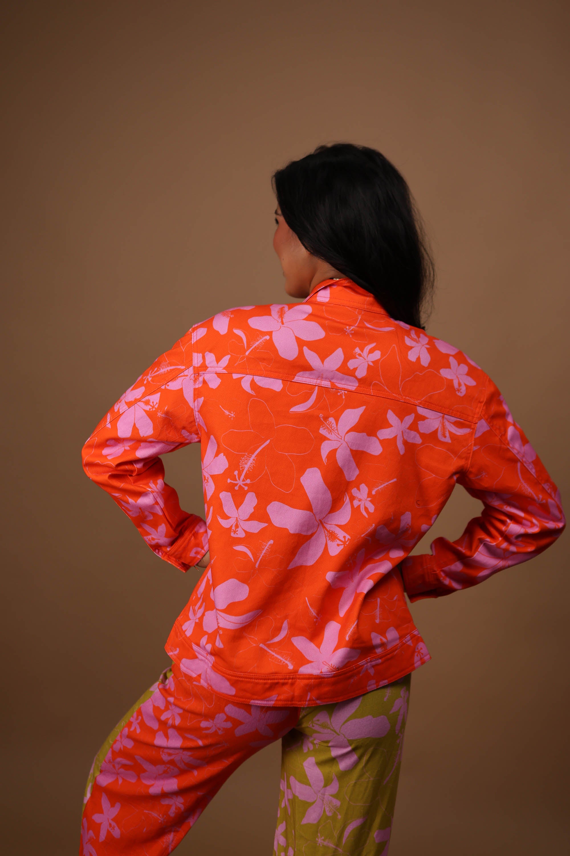 Denim Jacket | Hibiscus Clay – LexBreezy Hawaii