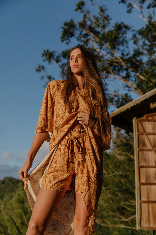 Paperbag Shorts | Brown Ulu (KALA MAI)